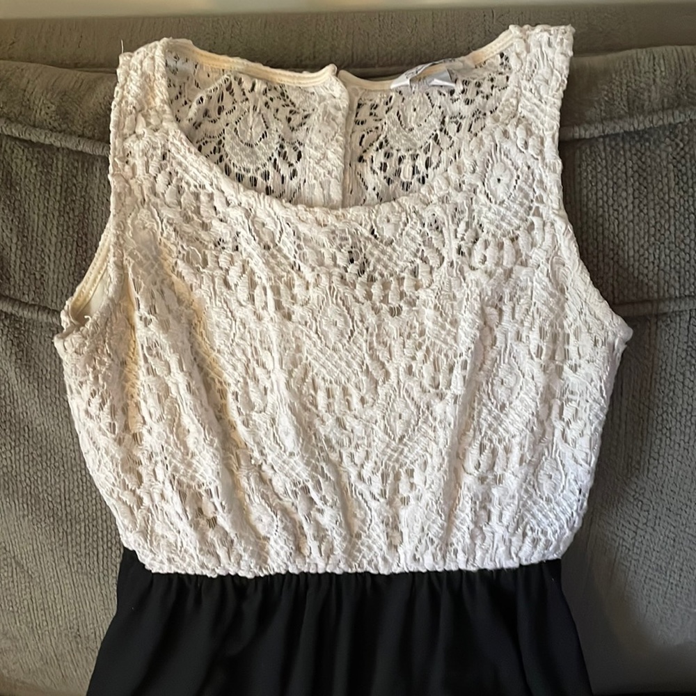 Black and white tank top dress